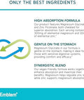 BioEmblem Magnesium Glycinate with Zinc and Vitamin D3 K2