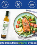 Kevala Organic Avocado Oil - 8.5 oz - 250 ml - Cold Pressed - Avocado Oil for Cooking - Organic Vegetable - High Smoke Point Ã¢â‚¬â€œ For Skin and Hair