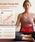 Evateale Red Light Therapy Belt For Body Cordless Infrared Therapy Belt For Back/Abdomen Waist Wrap With Pulse/Vibration Massage & Timer Pain Relief Muscle Relaxation & Circulation Boost For Parents