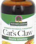 Nature'S Answer Cat's Claw Bark Liquid Extract Supplement 2 Ounce - with Organic Low Alcohol Cats Claw Tincture & Capsules Alternative for Joint & Muscle Support Vegan Non-GMO Gluten Kosher