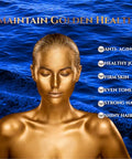 Goldopus Marine Collagen Peptides Powder With Hyaluronic Acid Coenzyme Q10 Vitamin C - Promote Firm Skin Strong Nails&Hair Healthy Joints - Hydrolyzed Collagen From Atlantic Cod - 10G Per Serving