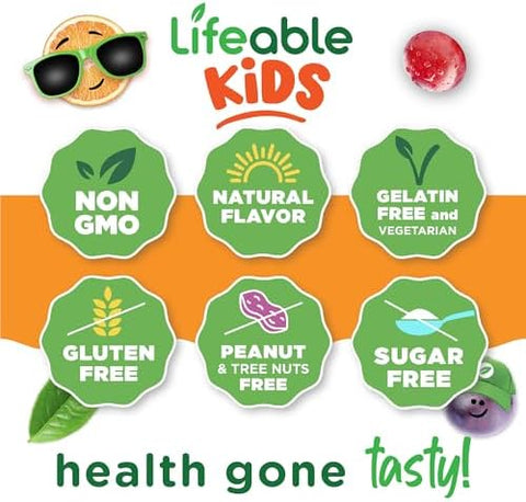 Lifeable Sugar Free Kids Biotin Gummies 5000mcg Great Tasting Biotin Supplement Biotin Gummies for Hair Growth Skin and Nail Health Hair Vitamins for Kids Boys Girls 90 Gummies
