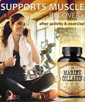 Herbalicious Marine Collagen Capsules - Non Gmo Gluten-Free Hydrolyzed Fish Collagen Supplements For Radiant Skin Hair Nails Joints & Bones - Made In Usa - 120 Capsules 30 Days Supply