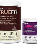 Rsp Nutrition Truefit Protein Powder (Chocolate 2 Lb) With Aminolean Pre Workout Energy (Blackberry Pomegranate 30 Servings)