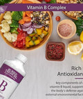 Buried Treasure B Complete Liquid Vitamin B Complex with MethylCobalamin B12 and MethylFolate B9 Biotin B1 B2B3 B5 B6 Liquid and SugarFree Women and Men Dose Cup for Measuring