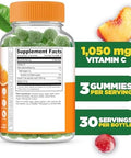 Lifeable Vitamin C Great Tasting Natural Flavor Gummy Supplement Vegetarian Gmo Chewable Vitamins For Immune Support 90 Gummies (1050 Mg)