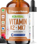 Drops Of Nature Vitamin K2 Mk7 Liquid Supplement Pure K2Mk7 Menaquinone-7 (100 Mcg) Vegan Non-Gmo & Fast-Absorbing Daily K2 Vitamin Supplement For Bone Strength & Cardiovascular Support (Mixed Berry 60Ml)