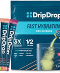 Dripdrop Hydration Packets Sunburst Variety Pack Single Serve Electrolytes Powder Drink Mix Lemon Lime Strawberry Peach Black Cherry Nongmo Gluten Vegan 32 Sticks
