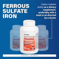 Major Ferosul - Ferrous Sulfate 325Mg Tablets With 65Mg Of Elemental Iron - Iron Supplement For Women, Men - Red - 100 Tablets - Pack Of 1