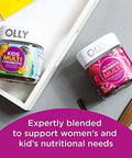 Olly Family 2 Pack: Women'S Multivitamin Gummy (90 Count) Kids Multivitamin + Probiotic Gummy (70 Count) Vitamins A D C E B Chewable Supplement Blissful Berry Yum Berry Punch 160 Count