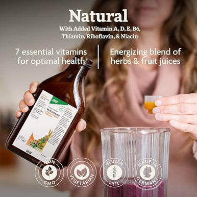 Floradix Epresat Adult Multivitamin Daily Liquid Multivitamin With Vitamin A Milk Thistle & More For Wellness Energy Support & Liver Health Support Vegetarian Nongmo 8.5 Fl Oz
