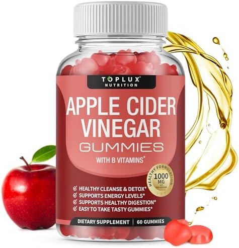 Toplux Apple Cider Vinegar Gummies 1000Mg Acv With B12 Beet Root Pomegranate For Immune System Detox & Cleanse Gummy Alternative To Apple Cider Vinegar Capsules For Men Women 2X Pack