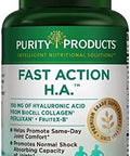 Fast Action HA Purity Products Hyaluronic Acid Super Formula Clinically Tested Ingredient Supports Joint Comfort in As Little As 2 Hours BioCell Collagen FruiteXB Perluxan 60 Tablets