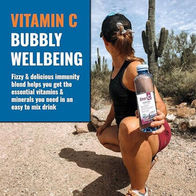 Enerc Sugar Energy Mixed Berry Multivitamin Drink Mix Vitamin C 1000Mg & Electrolytes Natural Immunity Support With Real Fruit Juice Powders Nongmo Vegan & Gluten 30 Count