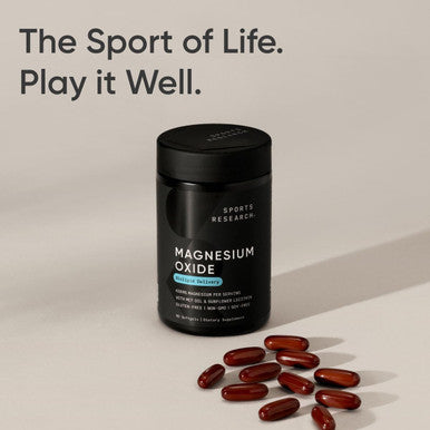 Sports ResearchÃƒâ€šÃ‚Â® Magnesium Oxide With Coconut Oil - Heart And Bone Health - Gluten Free, Non-Gmo, Soy - 90 Softgels