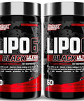 Nutrex Research Lipo-6 Black Ultra Concentrate Thermogenic Fat Burner Supplement Increase Weight Loss Energy & Intense Focus 120 Diet Pills