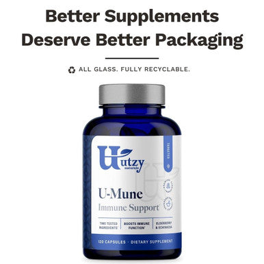 Utzy Vitamins U-Mune | Immune Support W/Elderberry, Ecea, Oregano | Made In Usa | 3Rd Party Tested | 120 Capsules