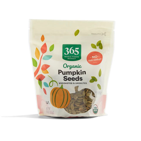 365 by Whole Foods Market, Organic Pumpkin Seeds, 8 Ounce (Pack of 3)