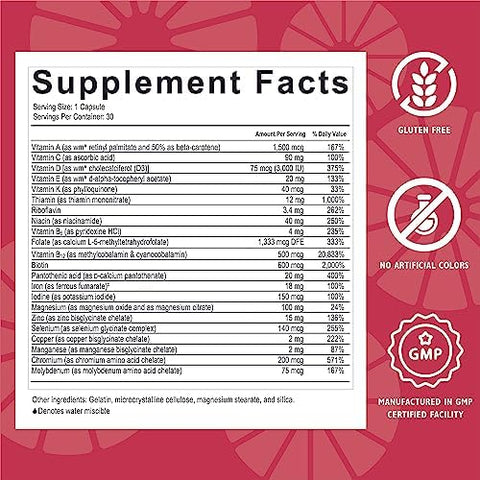 Celebrate Vitamins CelebrateONE 18 Multivitamin with Iron and Balance Probiotic + Prebiotic Capsules Bundle Bariatric Vitamins for PostGastric Bypass and Sleeve Gastrectomy Essential Digestive and Nu