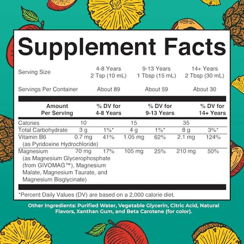 Liquid Magnesium Supplement By Maryruth'S Magnesium Complex With Magnesium Glycerophosphate Magnesium Bisglycinate Taurate Malate Ages 4 Cognitive Function Bone Health Vegan 30Oz