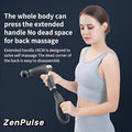 Zenpulse: Deep Tissue Percussion Massage Gun Easy-To-Use Comfortable Light Handheld Personal Massager For Pain Relief Therapy Neck Back Leg Shoulder Quiet Portable Fast Muscle Recovery Relaxation