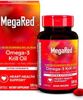 Megared Omega3 Krill Oil 500Mg Extra Strength Softgels (40 Count In A Box) Krill Oil No Fishy Aftertaste