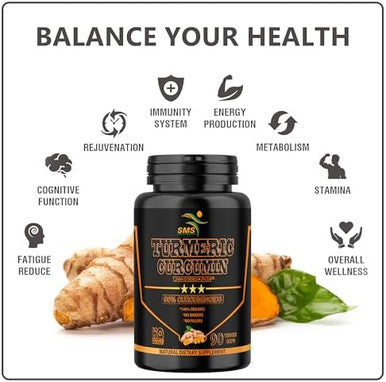 Smshealthproducts.Com Turmeric Curcumin With Black Pepper 1500Mg90 Veggie Capsulesdietary Supplement With 95% Standardized Curcuminoids