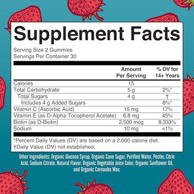 Maryruth's Hair Skin And Nail Vitamins 60 Count 2500 Mcg