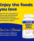 Enzymedica Digest Basic + Probiotics Essential Digestive Enzymes With Probiotics 30 Capsules Ffp