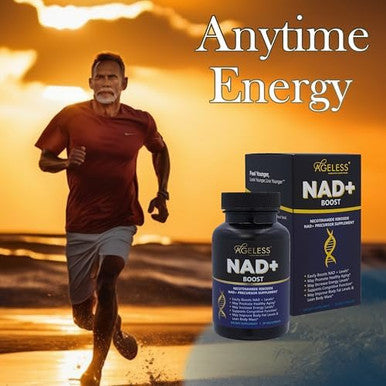 Ageless Nad+ Supplement - Nicotinamide Riboside Supplement For Healthy Aging And Cognitive Function - Promotes Endurance And Energy - 30 Count