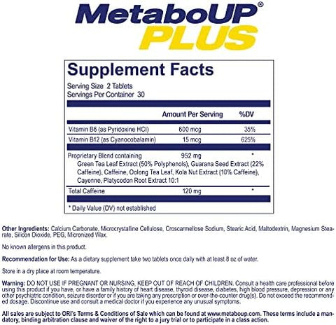 Lipozene Metaboup Plus 2 60 Ct Bottles Thermogenic Weight Loss Energy Booster Pills
