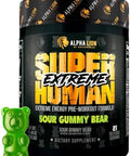 Alpha Lion Superhuman Extreme High Stim Pre Workout Powder Beta Alanine Ltaurine & 356Mg Trisource Caffeine For Sustained Energy Nitric Oxide & Citrulline For Pump (21 Servings Sour Gummy Bear)