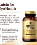 Solgar Lutein 20 Mg 60 Softgels - Supports Eye Health - Helps Filter Out Blue-Light - Contains Floraglo Lutein - Non-Gmo Gluten Free Dairy Free 60 Servings