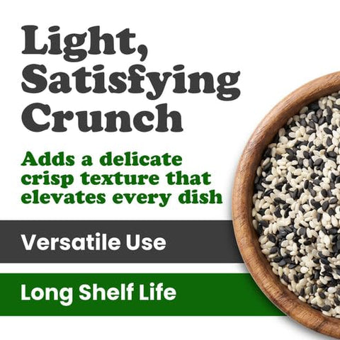 Food to Live Tuxedo Sesame Seeds, 2 Pounds - Black and White Sesame Seed Mix, Ideal for Sushi, Rice, Salad, and Poke Bowls, Vegan, Kosher, Bulk