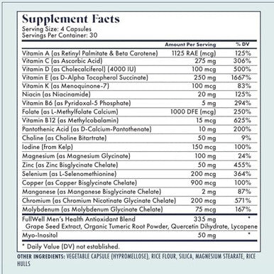 Fullwell Men's Multivitamin 120 Count