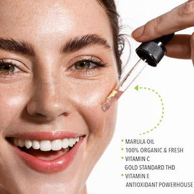 Virgin Marula Face Oil Supercharged With Vitamin C & E Freshly Made Intense Hydration & Radiance Boost Antiaging Skin Care And Face Moisturizer Organic Ã¢â‚¬â€œ Vegan Ã¢â‚¬â€œ Cruelty
