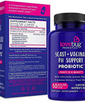 LoveBug Probiotics Complete Women's Health 50 Billion CFU Vaginal Care and pH Balance Probiotic Proven Ingredients with Pacran Promotes Urinary Tract Health Advanced Strength 30 Capsules