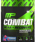 Musclepharm Combat Bcaa + Recovery Powder 10G Of Branchedchain Amino Acids And Essential Amino Acids Blue Raspberry 30 Servings