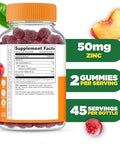 Lifeable Zinc Gummies 50mg Great Tasting Natural Flavor Zinc Vitamins Gluten Free Vegetarian GMOFree Zinc Chewable for Immune Support 90 Gummies