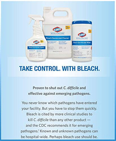 Clorox Healthcare Bleach Germicidal Cleaner Spray 22 Ounces (68967)