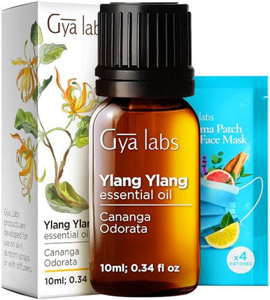 Gya Labs Ylang Ylang Essential Oil For Skin 0.34 Fl Oz Premium Grade Essential Oils For Diffuser Aromatherapy Hair Care Skin Care Body Massage & Diy Candle Making Scents