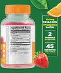 Lifeable Immune Support + Collagen & Biotin Gummies Bundle Great Tasting Vitamin Supplement Gluten Gmo Chewable Gummy