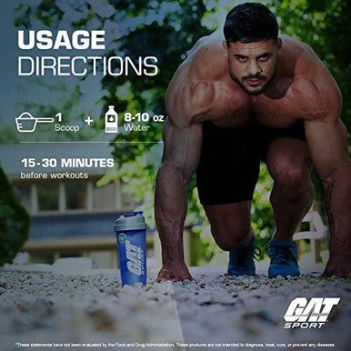 Gat Sport Pmp (Peak Muscle Performance) Preworkout 30 Servings (Blue Raspberry (Stim))