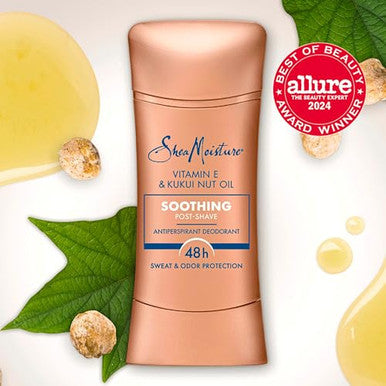 Sheamoisture Antiperspirant Deodorant Stick Soothing Vitamin E & Kukui Nut Oil 2 Count For 48Hr Sweat & Odor Protection With No Parabens & No Mineral Oil 2.6 Oz