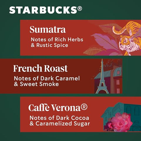 Starbucks Whole Coffee Beans, Dark Roast Hot or Iced Coffee, Variety Pack, Three 12 oz BagsÃƒÂ¢Ã¢â€šÂ¬Ã¢â‚¬Â¹