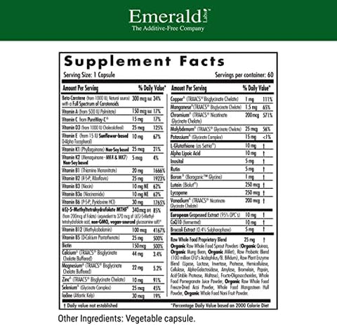 EMERALD LABS Womens 45+ 1 Daily Multi (60 Caps) and BHealthy (120 Caps) Complete Multivitamin Designed for Women 45+ and Vegan Vitamin B Complex GlutenFree