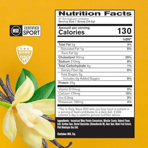 Bare Performance Nutrition Bpn Creatine Monohydrate & Whey Vanilla Protein Powder Bundle