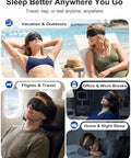 Focbeo Weighted Eye Mask For Sleeping - 100% Blackout Sleep Mask For Women & Men 3D Contoured Eye Mask For Lash Extensions Zero Eye Pressure Memory Foam Adjustable Strap For Airplane Travel & Meditation