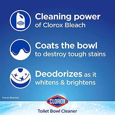 Clorox Toilet Bowl Liquid Disinfecting Cleaner With Clinging Bleach Gel Remove Mildew And Mold Fresh Scent 24 Ounces