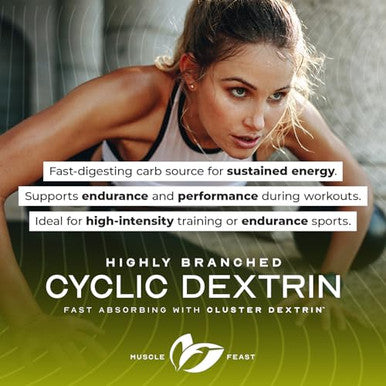 Muscle Feast Highly Branched Cyclic Dextrin Powder Carbohydrate Powder Supplement Pre Workout Intra